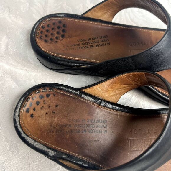 Fitflop Black Thong Slip On Casual Sandals Size 7M - Picture 4 of 5